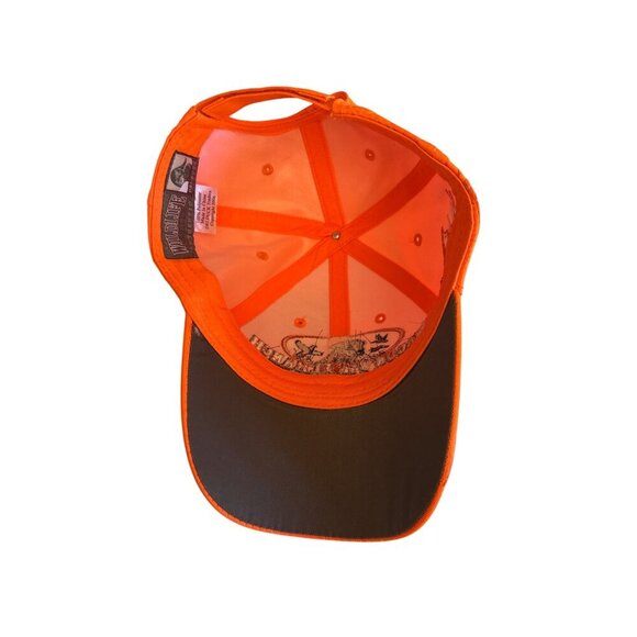 Wagon Wheel Ranch Hunting Lodge Orange Adjustable Hat Embroidered One Size - Picture 5 of 6